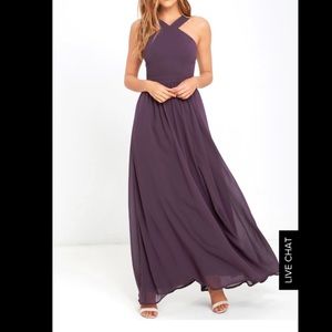 Lulu’s beautiful long purple dress
